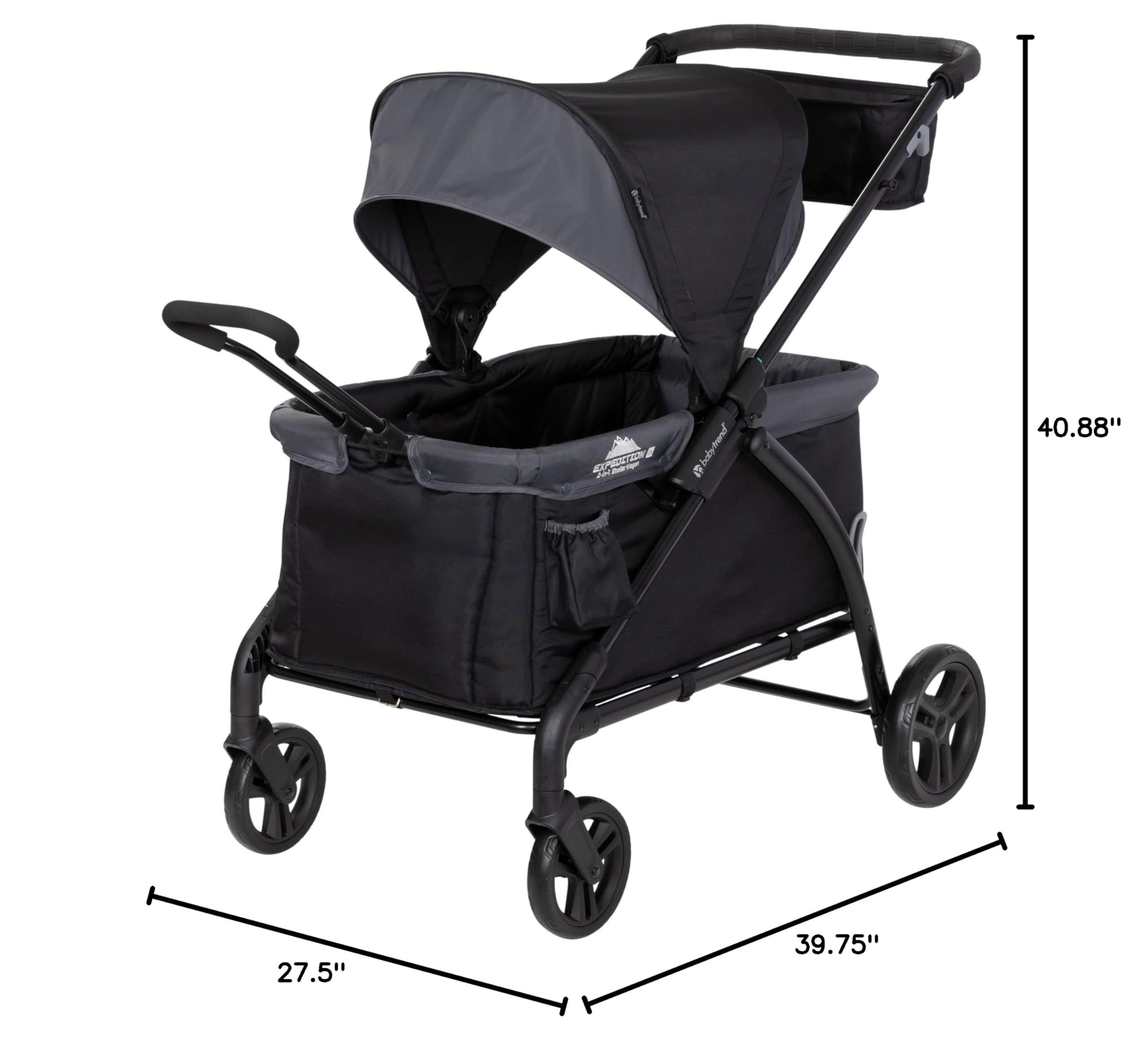 Baby Trend Expedition® LTE 2-in-1 Stroller Wagon, Madrid Black