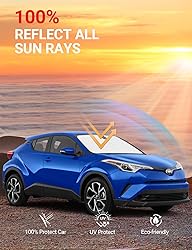 Proadsy Front Windshield Sun Shade Foldable