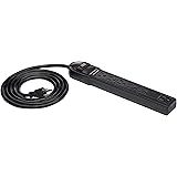 Amazon Basics 6-Outlet Surge Protector Power Strip, 6-Foot Long Cord, 790 Joule - Black