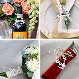 LATERN 12Pcs Silver Reindeer Napkin Rings 6cm Christmas Table Decor view 7