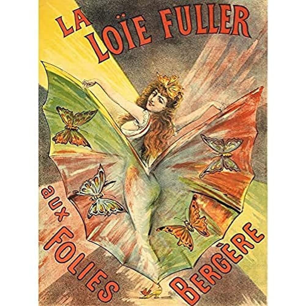 Pal Singer Loie Fuller Folies Bergere Show Advert Art Print Canvas Premium Wall Decor Poster Mural