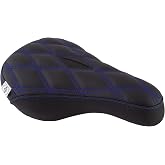 Alienation Gripper BMX Saddle &ndash; Black &amp; Blue | Pivotal Rail, Vegan Leather, Dura-Grip, 235x140mm, Motocross Inspired