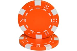 Brybelly 50 Clay Composite Striped Dice 11.5 Gram Poker Chips