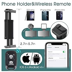 UBeesize 74" Camera Tripod with Phone Holder and