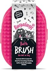 BUGALUGS Bath Brush for Dogs & Cats – Wet or Dry Use (Pink, 2 Pack)