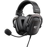 havit H2002d Gaming Headsets for PS4,PC, 53MM Drivers Surround Sound PS5 Headset with Mic Gaming Headphones with Mic Durable Aluminum Frame Valentines Gifts for Men