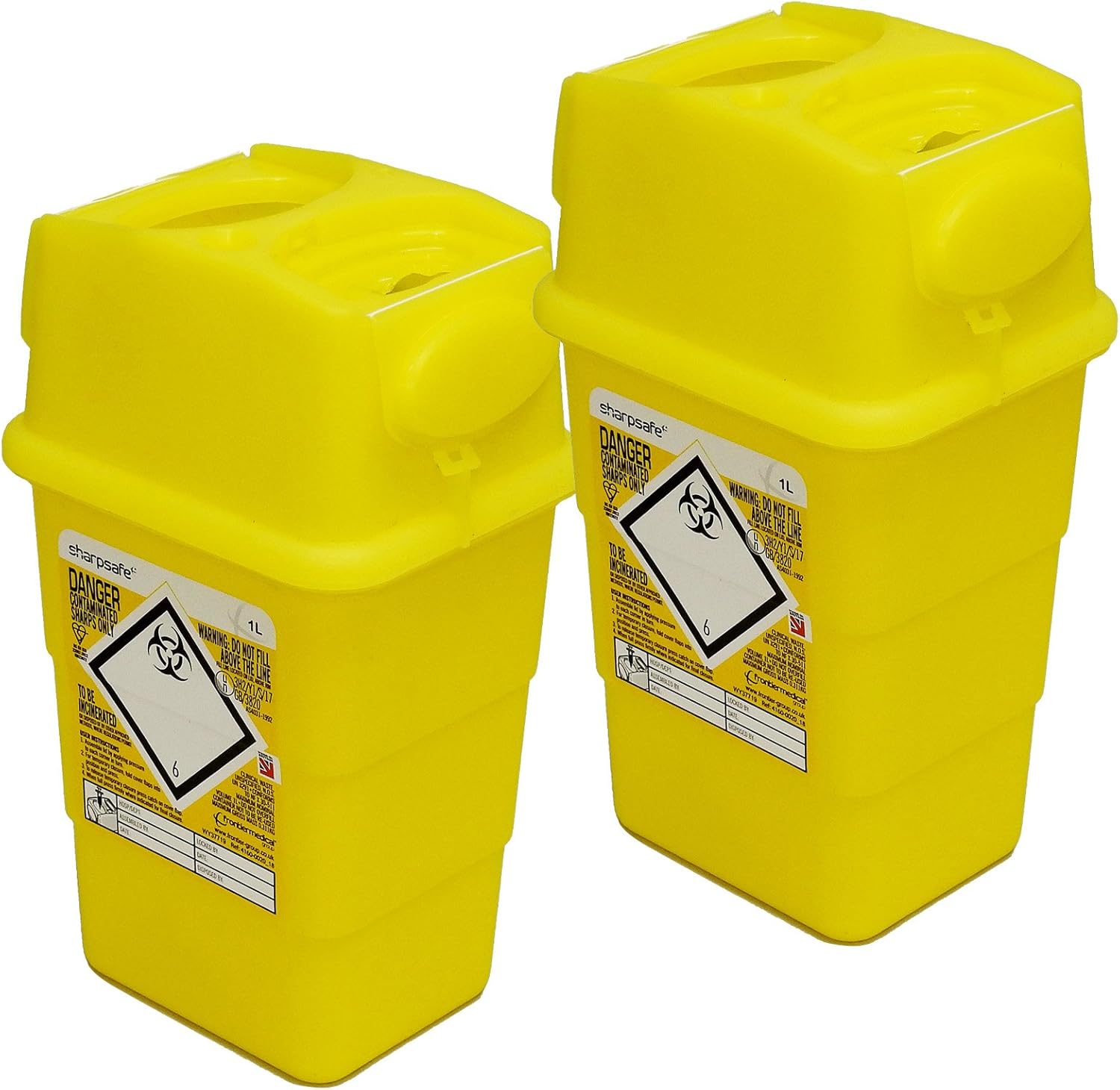 Qualicare Sharps Safe Abwurfbehälter für Spritzen und Kanülen, 1 Liter ...