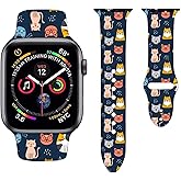 Halloween Watch Band Compatible With Apple Watch 38mm 40mm 41mm 42mm 44mm 45mm for Women Men,Adjustable Replaceable Silicone Smartwatch Straps For iWatch Series SE 9 8 7 6 5 4 3 2 1