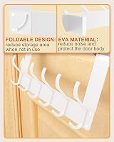 MOXTOYU 12 Hook Over Door Hanger Stainless Steel White Clothes Coat Towel Bag view 5