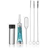 TEMPTU Airbrush Gun Cleaning Kit: 3-Piece Micro Mini Brush Set With Lube, Cleaner & Micro Dropper| Travel-Friendly