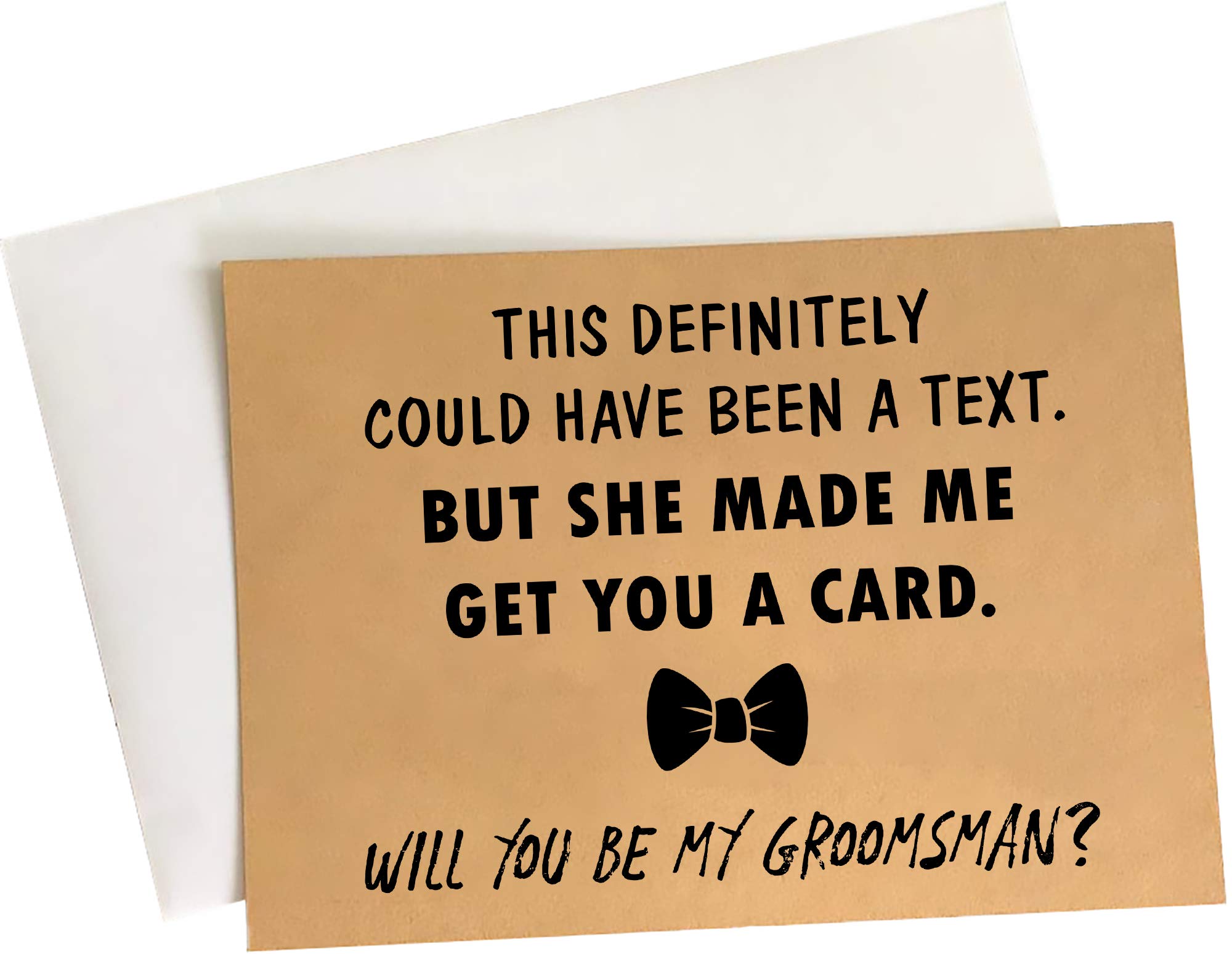 Heather & Willow Groomsmen Proposal Cards - Set of 8 with Envelopes 5" x 7" | Funny Groomsmen Proposal Gifts for Wedding