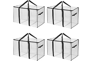 Ginsco Extra Large Heavy Duty Moving Bag Storage Totes Packing Bags Organizer Tote with Strong Handles Double Zippers for Tra