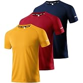 Boyzn 1, 3, 5 or 7 Pack Men's Workout Running Shirts, Dry Fit Moisture Wicking T-Shirt, Gym Athletic Short Sleeve Tee Shirts