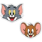 Elektroplate Tom and Jerry Cheery Faces Dynamic Decal Variety 2-Pack | Officially Licensed, Premium Weather-Resistant Automotive Grade Vinyl Sticker, Vibrant Colors, Made in the USA