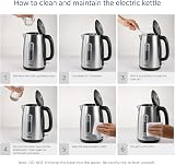 Midea Electric Kettle 3000W 1.7L Stainless Steel LED Indicator Dry Burn Protec view 8