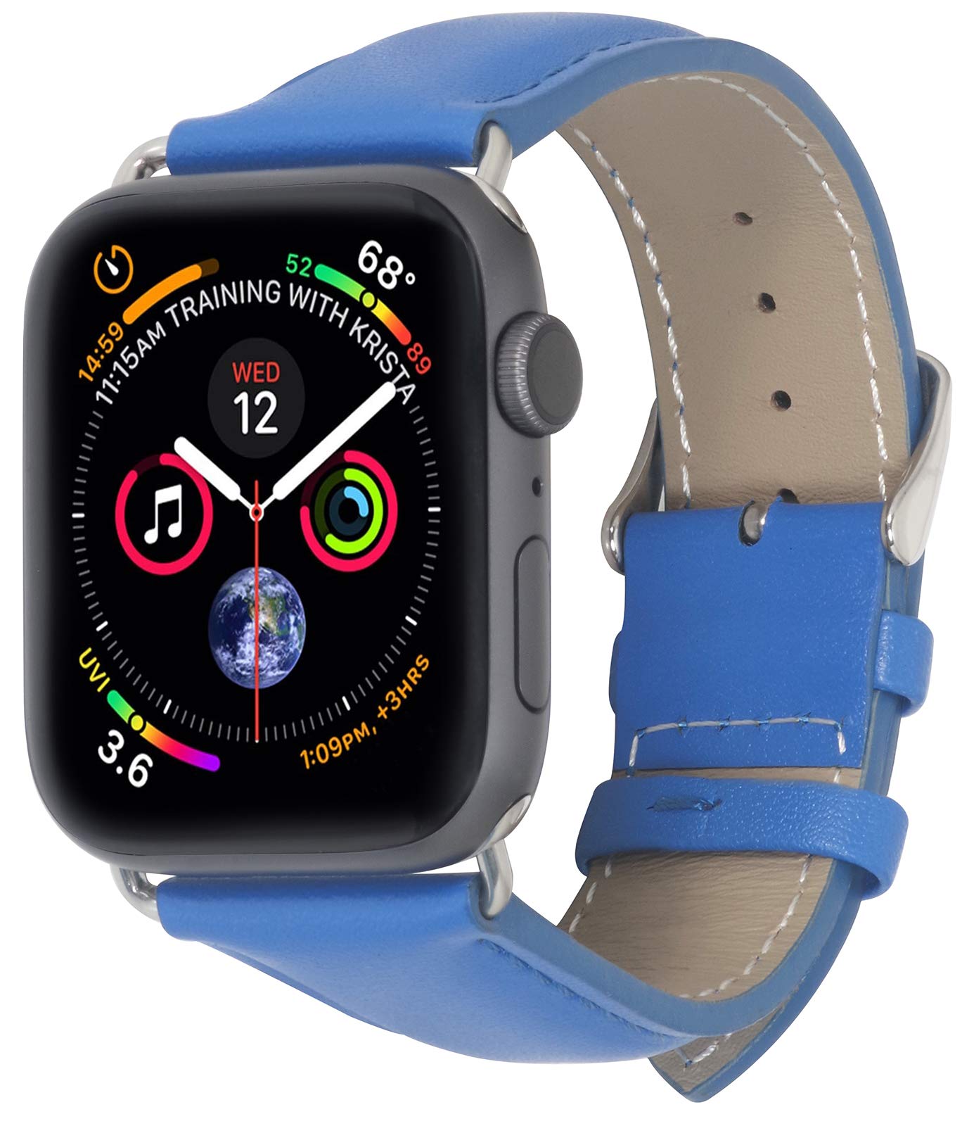 StilGut Compatible with Apple Watch Band 42/44 and 38/40mm, Apple Watch 42/44mm, Leather, Apple Watch 42/44 mm, Leather