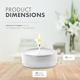 delka Unscented White Tea Lights 8-Hour Burn Time Pack of 50 view 2