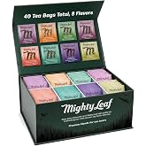 Mighty Leaf Tea Sampler - Assorted Flavors Gift Box - 40 Pouches