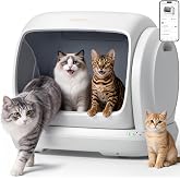 Meowant Automatic Cat Litter Box 106L Extra-Large Space, Safety Anti-Pinch | Low Entrance Self-Cleaning Cat Litter Box for Multiple Cats,Sensors Protection,Odor Removal,Ultra Quiet with Mat &amp; Liner