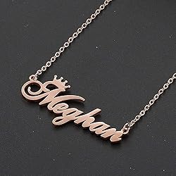 SKQIR Personalized Name Necklace Rose Gold