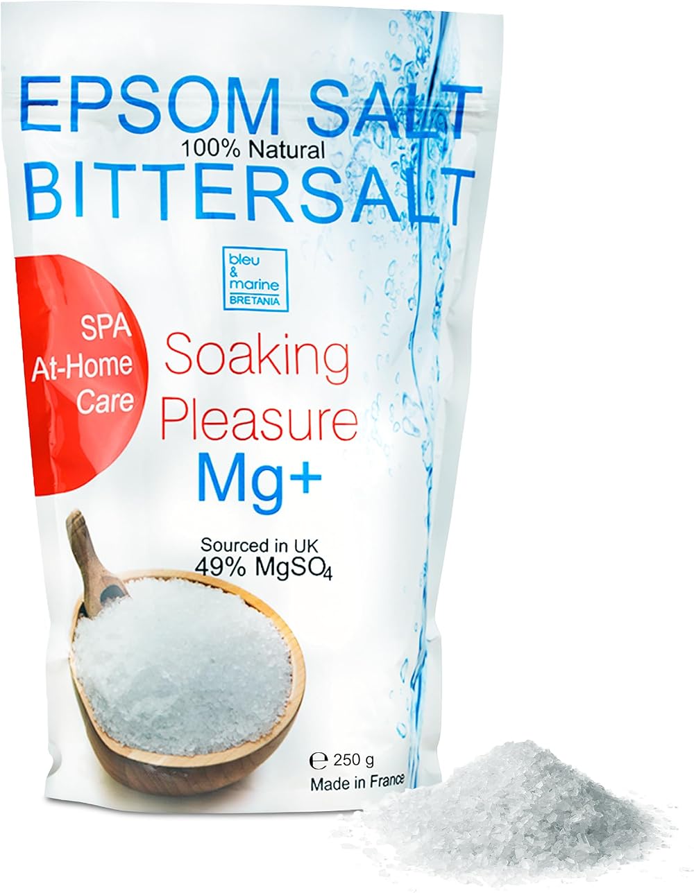 bleu & marine Bretania Pure Epsom Salts Foot Soak 250g Natural Magnesium for