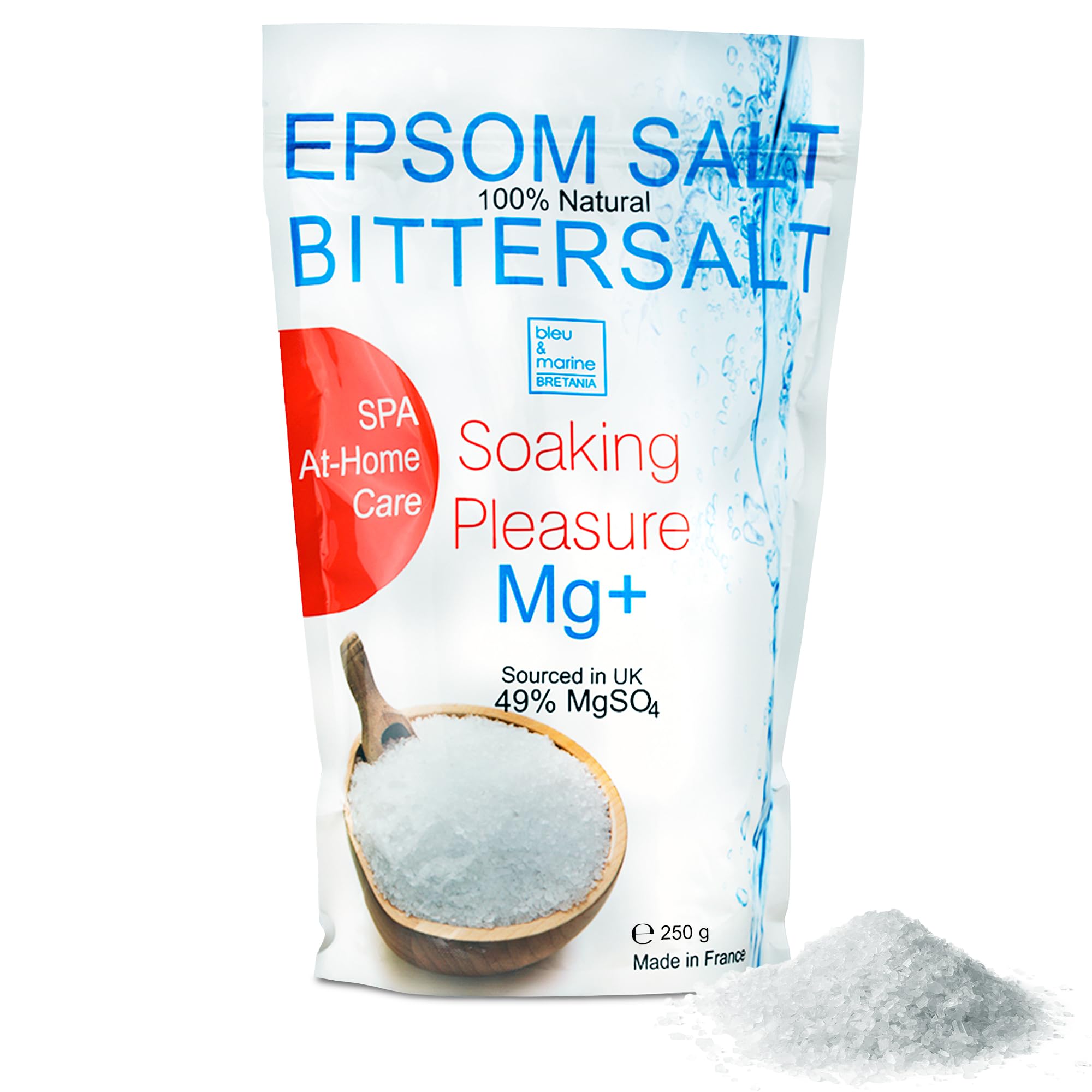Bath Salts Foot Soak Deep Sleep Pure Epsom Salts Relaxing Salts Natural Magnesium Skin Exfoliator Body Face Detox Bath Salts 250 g Relaxation Detoxification Exfoliation