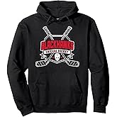 Chicago Blackhawks Hockey Sticks Black Officially Licensed Pullover Hoodie