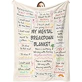 Jetuconme Inspirational Gifts for Women,Mental Health Gifts Relaxing Gifts for Women,Encouragement Gift for Woman,Motivational and Positive Uplifting Gift for Woman Throw Blanket 50"*60"in