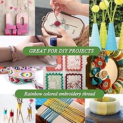 Rainbow Colors Embroidery Floss - Cross Stitch