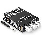 ZK-1002T Bluetooth 5.1 Amplifier Board, 100W+100W 2.0 CH Stereo Audio Amp Module with TPA3116D2 Chip, Treble & Bass Control, DIY Speakers Power Amp for Home Theater Speakers