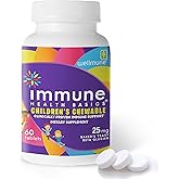 Immune Health Basics Children's Chewable Tablets, Wellmune Clinically Proven Highly Purified Beta Glucan Immunity Supplements for Children, Kids-Approved!