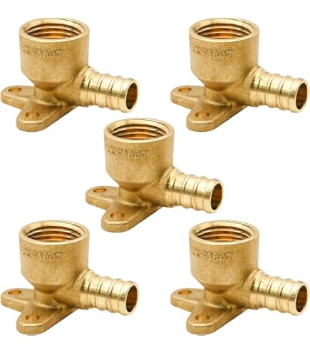 10-Pack 3/4 Inch PEX Tee Fittings – Lead-Free Brass Crimp Connectors For PEX-B Pipe - View #10