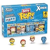 Funko Pop! Bitty: X-Men - Jean Grey, Angel, Iceman, and Cyclops - 0.9 Inch (2.2 Cm) - Anime Collectable - Gift Idea - Stackable Display Shelf Included