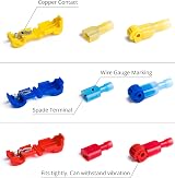 Wirefy 120 PCS T Tap Wire Connectors Kit 22-10 AWG Quick Splice Disconnect view 2