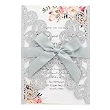 Kyutong 50Pcs Wedding Invitations with Envelopes