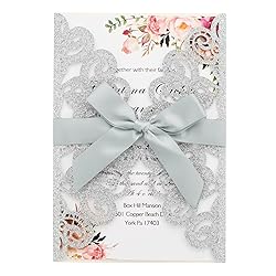 Kyutong 50Pcs Wedding Invitations with Envelopes
