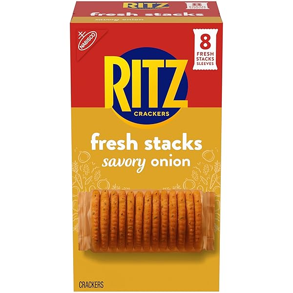 RITZ FRESH STACKS SAVORY ONION CRACKERS, TRAVEL SNACKS,...