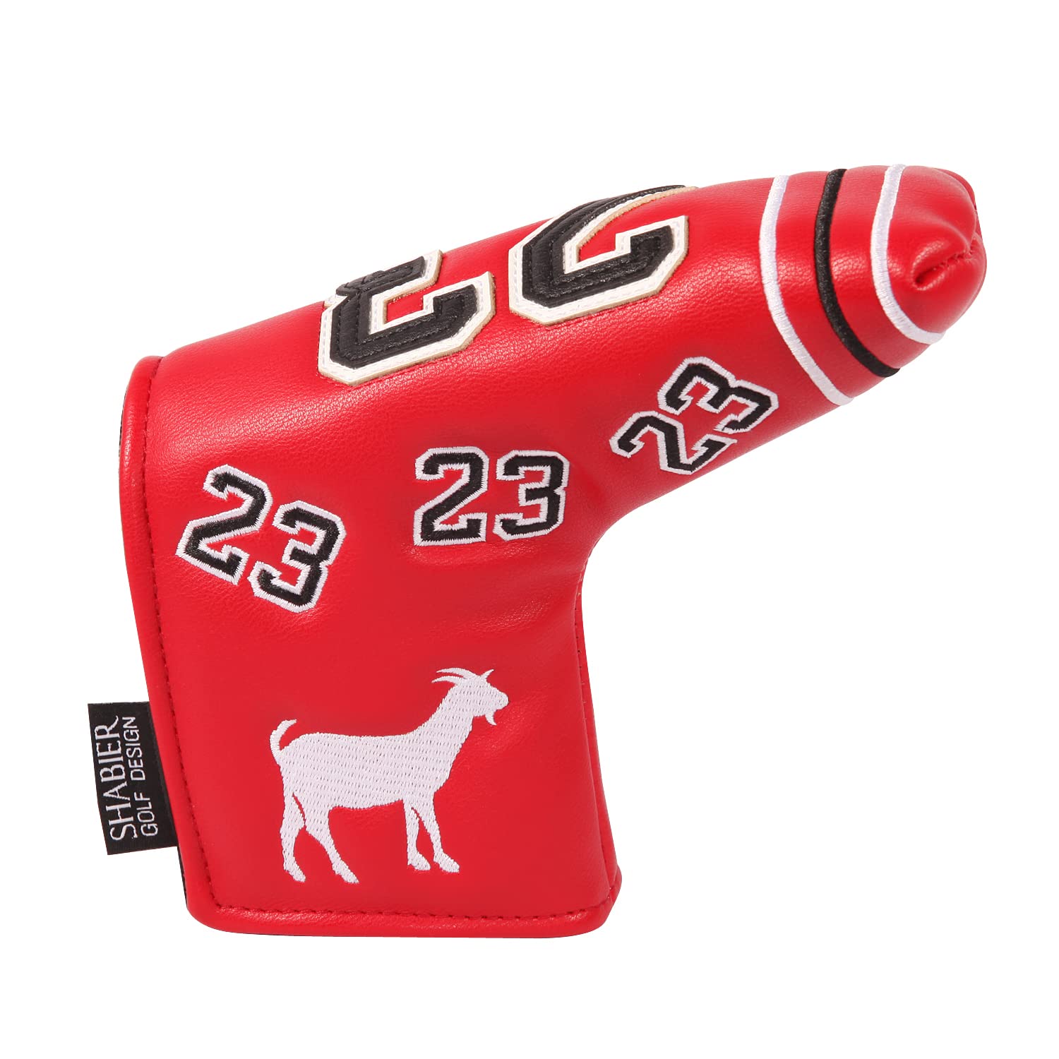 SHABIER Number 23 Red Golf Putter Cover Headcover for Blade Golf Putter Head Cover (Horizontal No.23)