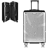 Yotako Upgraded Zippered Transparent PVC Suitcase Cover, No Disassembly Required Clear Luggage Protector for Suitcase Luggage Protector Cover 28''