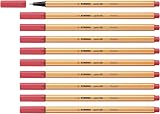 STABILO point 88 Fineliner Pack of 10 Rust Red 0.4mm