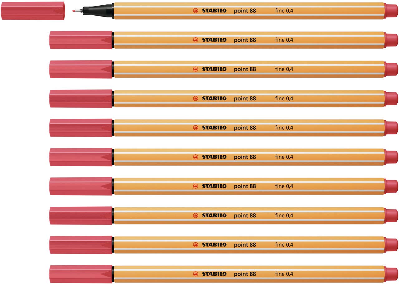 STABILO point 88 - Fineliner - Pack of 10 - Rust Red — image 1