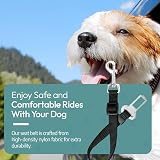 PIYAREY Dog Seat Belt Adjustable Car Harness Small Black view 3