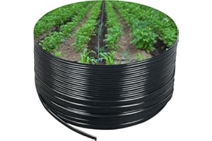NALWORT 5/8" Drip Tape 1010FT, 4" Spacing Roll,16 Mil Garden Irrigation Tubing Hose, Adjustable Drip Tape Irrigation, Automatic Drip Irrigation System for Flowers, Plants, Fruits, 0.75 GPH/Hole