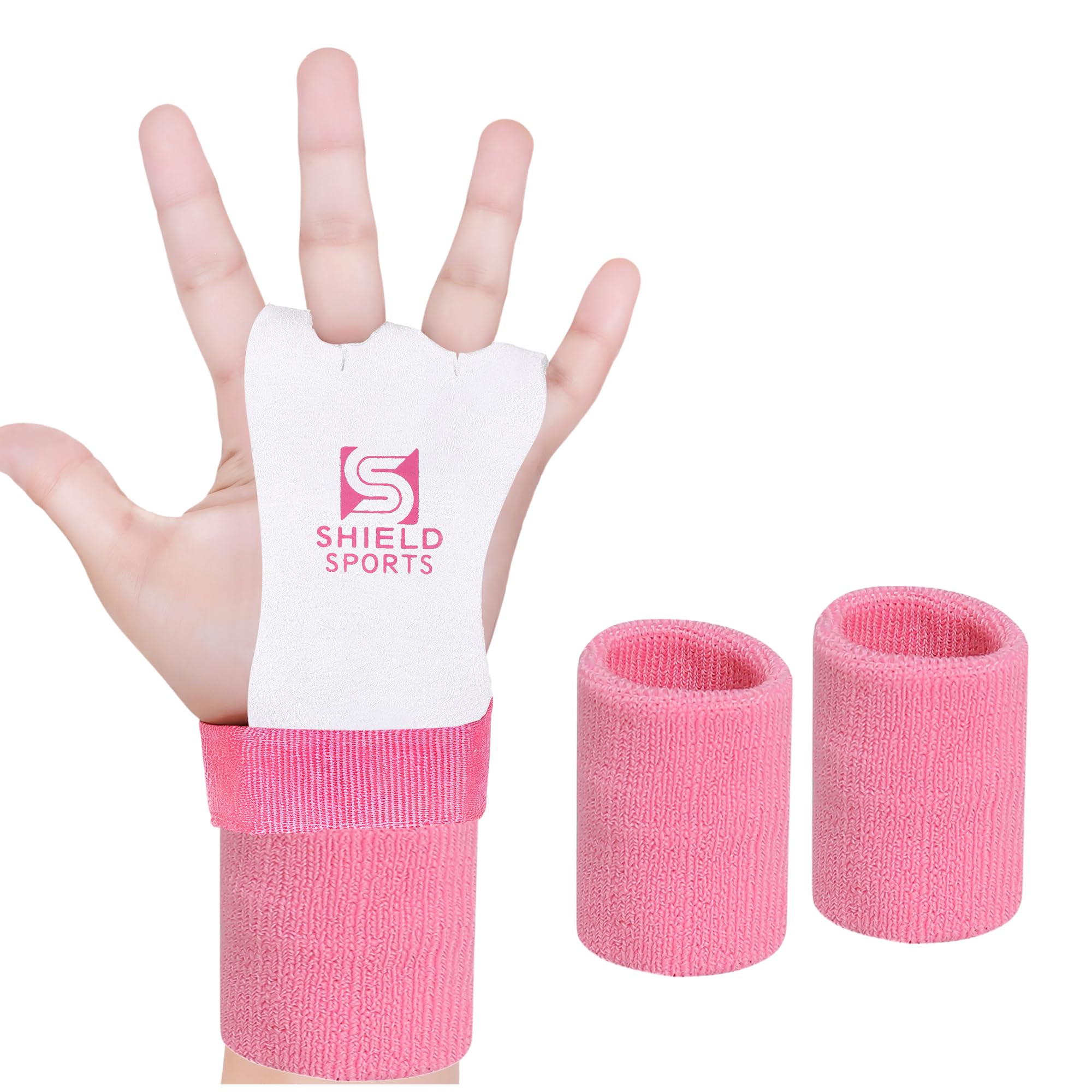 ULTRA FITNESS Gymnastics Bar Grips for Kids Leather Hand Grips for Gymnastic Bars & Pull Up Training Non-Slip Junior Bar Gloves with Wrist Support Kids Exercise (X-Small)
