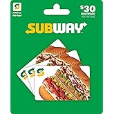 Subway Physical Gift Card - (Multipack of $10 × 3)