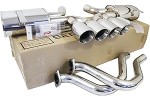 SR*S TUNING SRS Catback Exhaust Compatible/Replacement for1997-2004 CHEVY CORVETTE C5/Z06 LS 5.7L QUAD 4"