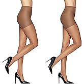 L'eggs Sheer Energy Women's Medium Support Compression Tights, Control Top, Reinforced Toe