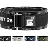 Element 26 Hybrid Leather Weight Lifting Belt | 4&rdquo; Real Leather Back Support for Gym, Powerlifting, Body Building, Men, Women, Deadlift, Squat, Self Locking, Competition