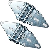 2 Packs Garage Door Hinges #4 with Galvanized Finish - Heavy Duty 14 Gauge Steel, Suitable for Residential/Light Commercial G