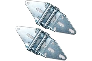 WULANKD 2 Packs Garage Door Hinges #4 with Galvanized Finish - Heavy Duty 14 Gauge Steel, Suitable for Residential/Light Commercial Garage Door Replacement